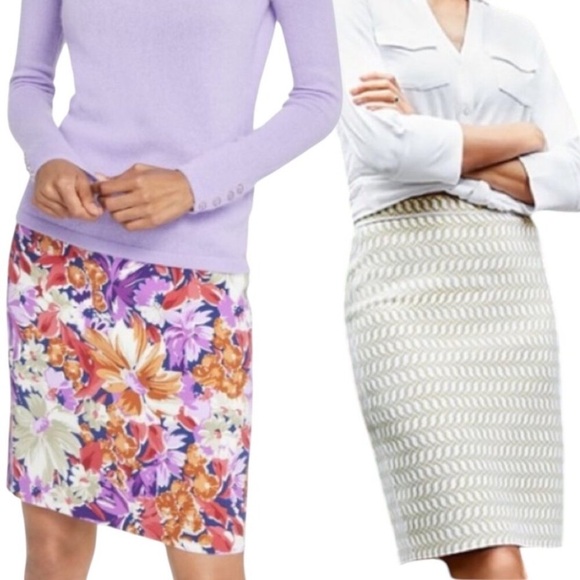 J. McLaughlin Dresses & Skirts - J. McLaughlin Womens Halle Reversible Skirt Palmer Floral Geo Pull On Size Small